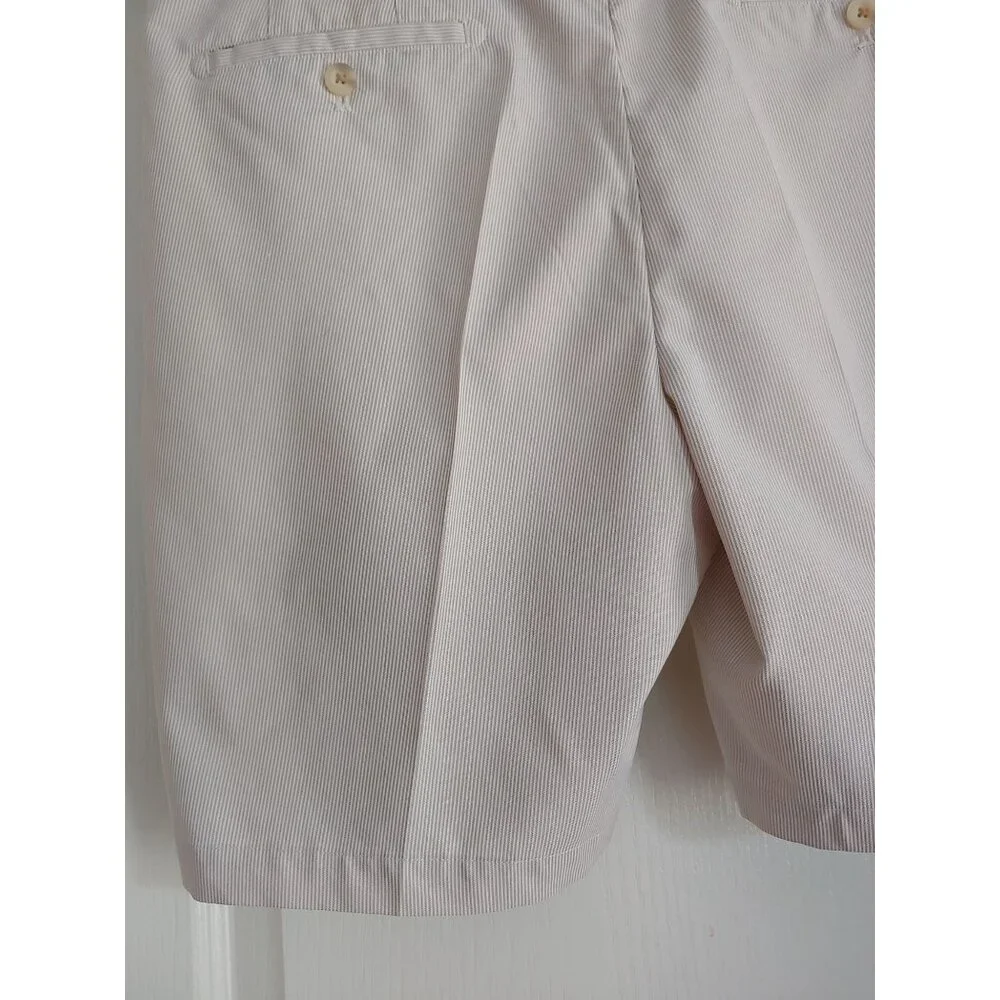 Peter Millar Wicking Tan Stripe Golf Outdoor Mens Shorts 35